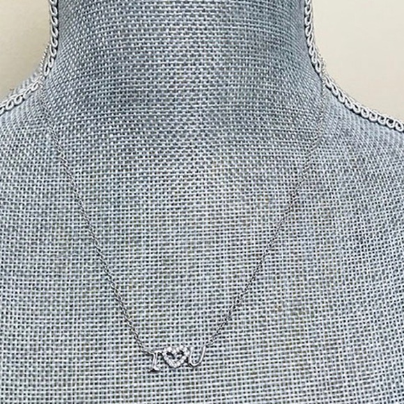 I Love (Heart) You Sterling Silver/CZ Necklace-Boutique - Picture 2 of 5